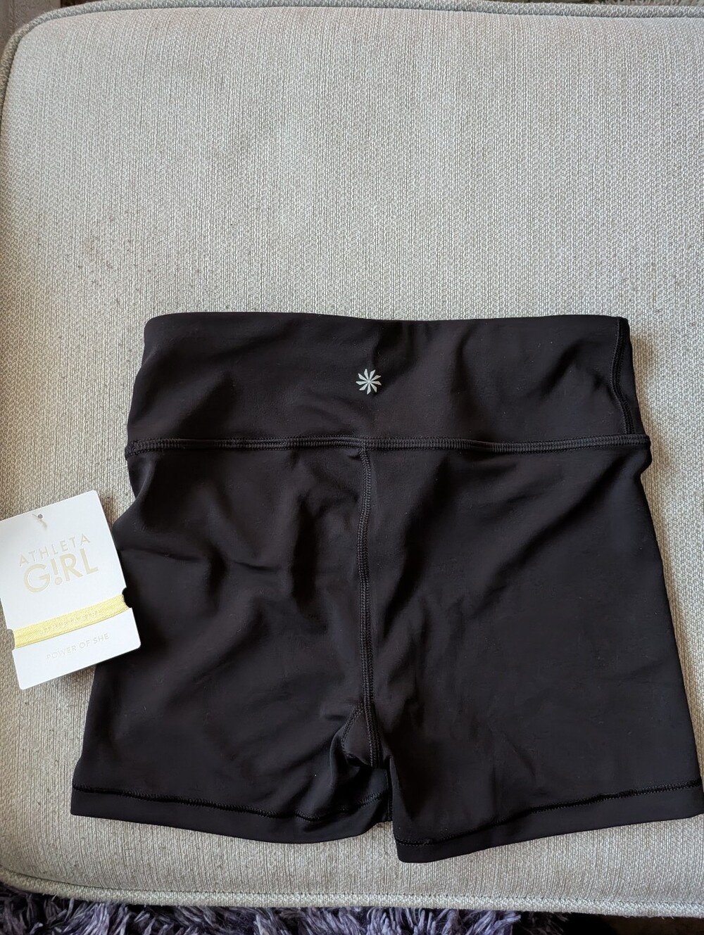 Athleta Black High-Waist Performance Bike Shorts